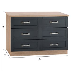 Dressing table - melamine chest of drawers in sonoma and gray Hm317.04