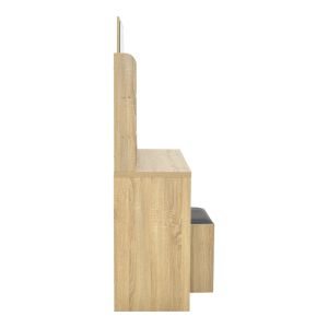 Cenzo dressing table in natural and black color 80x40x155cm