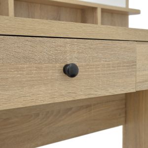 Cenzo dressing table in natural and black color 80x40x155cm