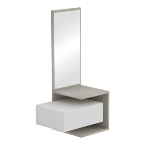 Тоалетка Kendi меламин в цвят бяло-сонома 49.1x31.3x90см