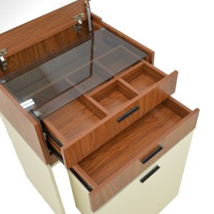 Sonlen dressing table in walnut-cream color 60x45x130cm