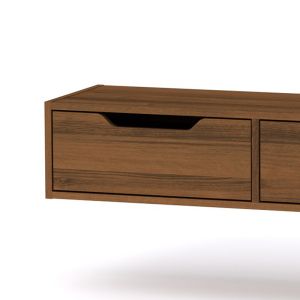 Wall-mounted dressing table Alberto walnut color 100x32.5x22cm
