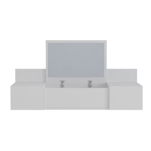 Wall-mounted dressing table Linde Hm8960,11 made of white melamine 100x39x33hcm