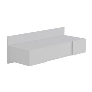 Wall-mounted dressing table Linde Hm8960,11 made of white melamine 100x39x33hcm