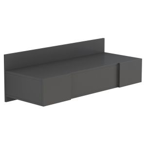 Wall-mounted dressing table Linde Hm8960,12 made of melamine, anthracite color, 100x39x33hcm