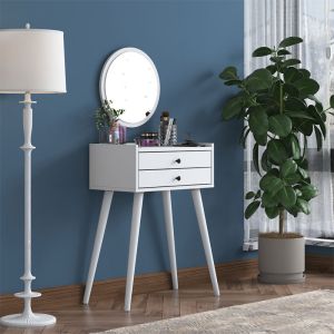 Dressing table with mirror Globy white color 74x37x86cm