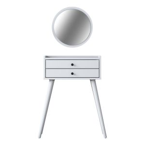Dressing table with mirror Globy white color 74x37x86cm