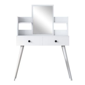 Dressing table with mirror Rainy white 90x38.2x111.8cm
