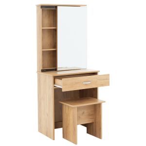 Dressing table with mirror Zelia in natural color