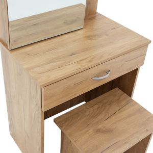 Dressing table with mirror Zelia in natural color