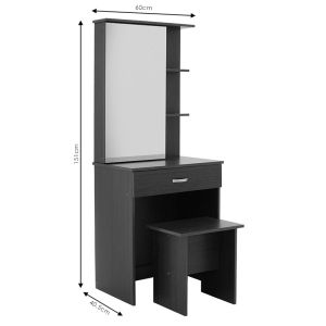 Dressing table with mirror Zelia in natural color