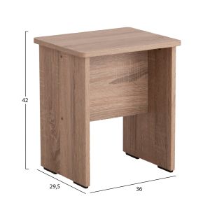 Тоалетка с огледало и табуретка Crystel Hm9938.11 меламин в дъб сонама 74x39x155hcm.
