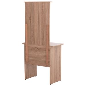 Тоалетка с огледало и табуретка Crystel Hm9938.11 меламин в дъб сонама 74x39x155hcm.