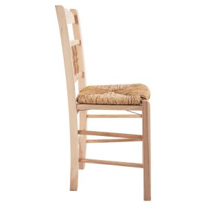 Traditional chair without colored varnish with matte finish Hm10258