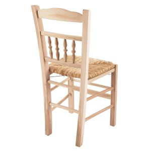 Traditional chair without colored varnish with matte finish Hm10258