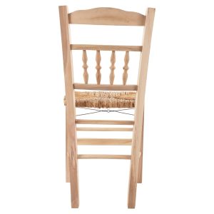 Traditional chair without colored varnish with matte finish Hm10258