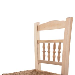 Traditional chair without colored varnish with matte finish Hm10258