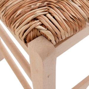 Traditional chair with straw and crossed legs, untreated Hm10371,02