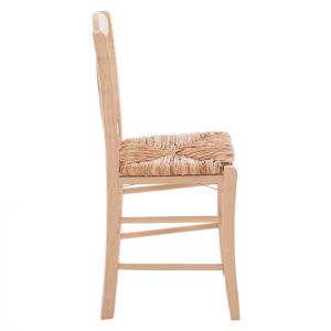 Traditional chair with straw and crossed legs, untreated Hm10371,02