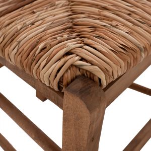 Traditional chair with straw and crossed legs, walnut Hm10371,01