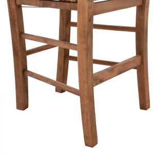 Traditional chair with straw and crossed legs, walnut Hm10371,01
