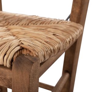Traditional chair with straw, walnut Hm10258,01