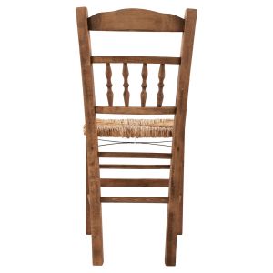 Traditional chair with straw, walnut Hm10258,01