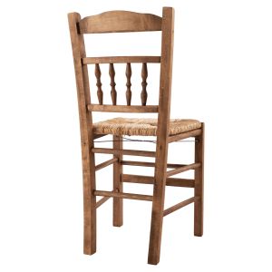 Traditional chair with straw, walnut Hm10258,01