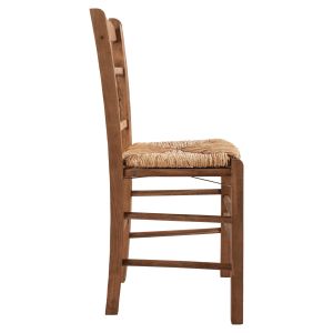 Traditional chair with straw, walnut Hm10258,01