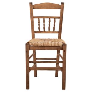 Traditional chair with straw, walnut Hm10258,01