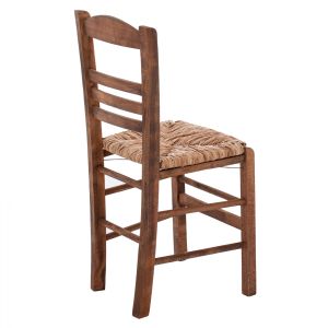 Traditional chair with straw, walnut Hm10369,01