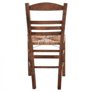 Traditional chair with straw, walnut Hm10369,01