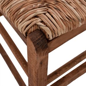 Traditional chair with straw, walnut Hm10369,01