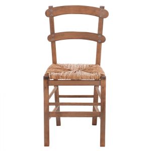 Traditional chair with straw, walnut Hm10370,01