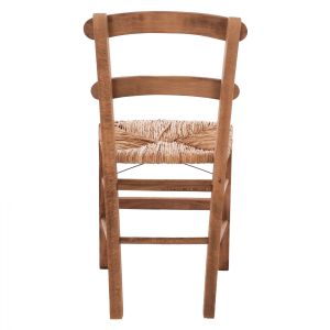 Traditional chair with straw, walnut Hm10370,01