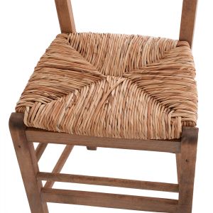 Traditional chair with straw, walnut Hm10370,01