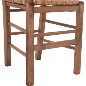 Traditional chair with straw, walnut Hm10370,01
