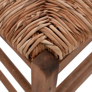 Traditional chair with straw, walnut Hm10370,01