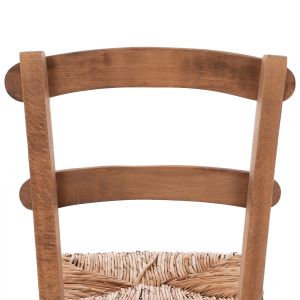 Traditional chair with straw, walnut Hm10370,01