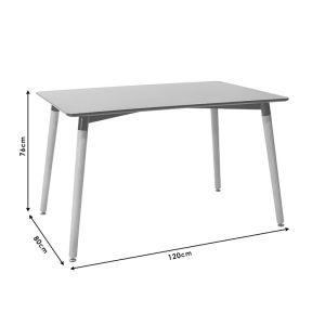 Трапезарен комплект натали-юлита 5бр черен-натурален 120x80x76см