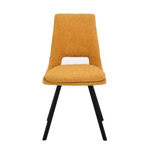 Dining chair Alice mustard color 47x54x87cm