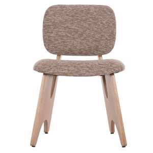 Dining chair Bellisi Hm18248.01 brown fabric-plywood in oak color 53x56x78cm.