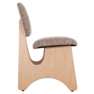 Dining chair Bellisi Hm18248.01 brown fabric-plywood in oak color 53x56x78cm.