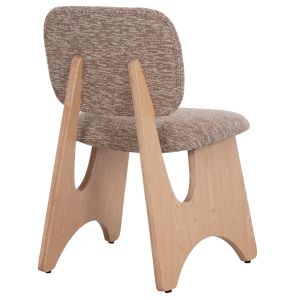 Dining chair Bellisi Hm18248.01 brown fabric-plywood in oak color 53x56x78cm.