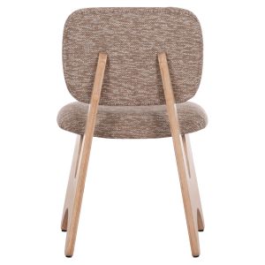 Dining chair Bellisi Hm18248.01 brown fabric-plywood in oak color 53x56x78cm.