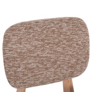 Dining chair Bellisi Hm18248.01 brown fabric-plywood in oak color 53x56x78cm.