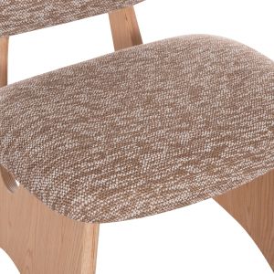 Dining chair Bellisi Hm18248.01 brown fabric-plywood in oak color 53x56x78cm.