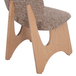 Dining chair Bellisi Hm18248.01 brown fabric-plywood in oak color 53x56x78cm.
