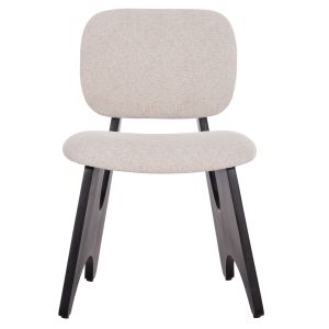 Dining chair Bellisi Hm18248.02 fabric in creamy white - plywood in black 53x56x78cm.
