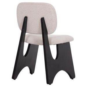 Dining chair Bellisi Hm18248.02 fabric in creamy white - plywood in black 53x56x78cm.